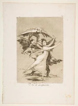 Plate 72 , from 'Los Caprichos': You will not escape (No te escapars.) 1799.. Stock Photos