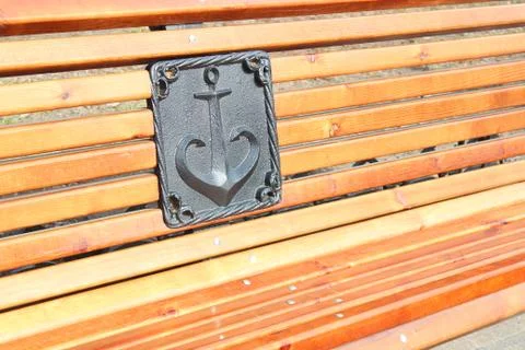 Plate with the anchor Stock Photos