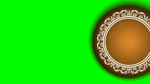 Plate with animation patterns. Green background Stock Footage 101460092