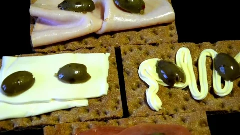 Plate of appetizers Stock Footage 74168482