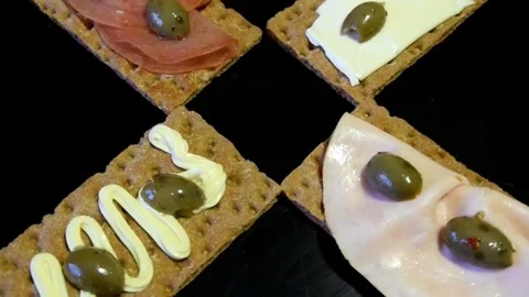 Plate of appetizers Stock Footage 74168513