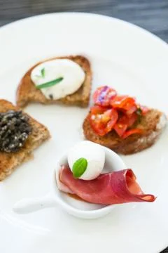 Plate of appetizers Foto stock