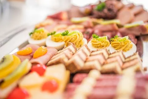 Plate of appetizers Stock Photos