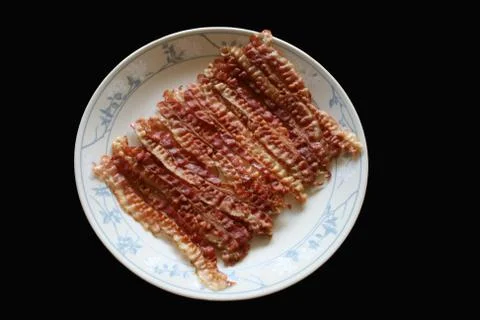 Plate Of Bacon Stock Photos