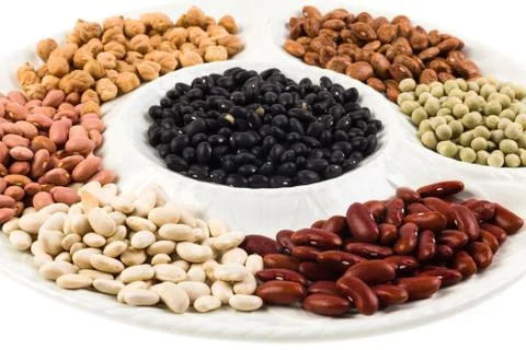 Plate of beans Stock Photos