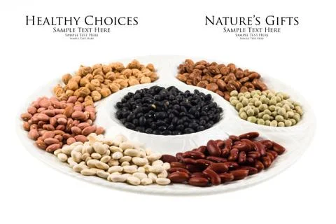 Plate of beans Stock Photos