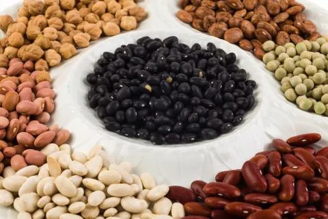 Plate of beans Stock Photos