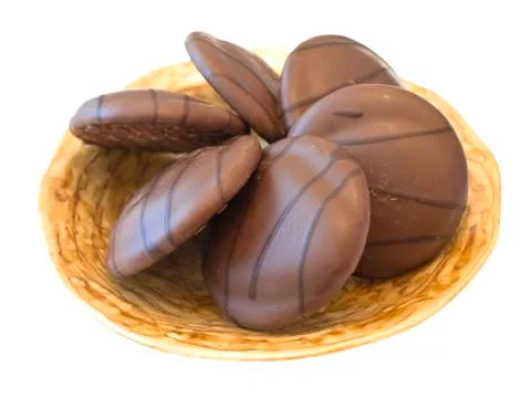 Plate with Biscuit Stock Photos