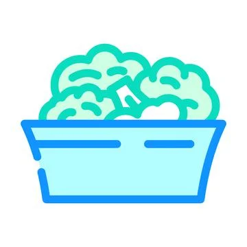 Plate of broccoli color icon vector illustration Stock Illustration