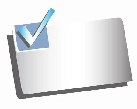 Plate with checkmark Stock Illustration