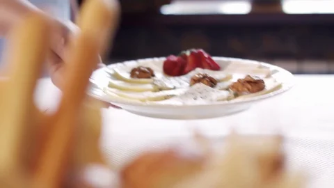 Plate of cheese Stock-Footage 129303792