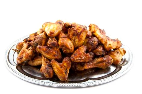 Plate with chicken Stock Photos