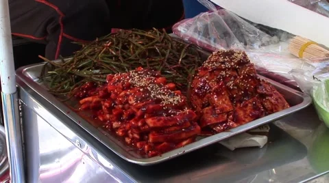 Plate of Chilli in Asia Stock Footage 49548199