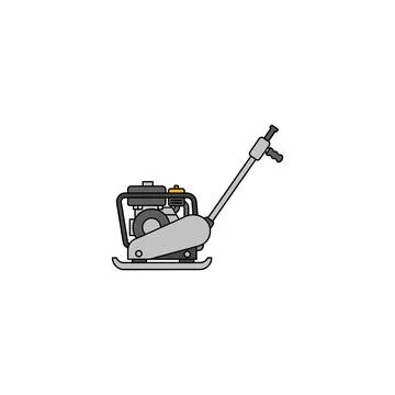 Plate compactor construction machine equipment vector with heavy duty Stock-Illustration