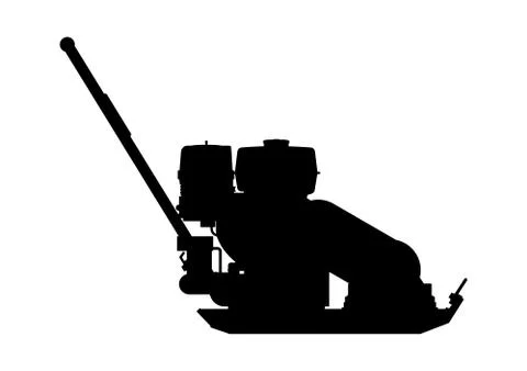 Plate compactor. Stock Illustration