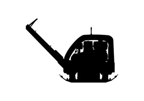 Plate compactor. Stock Illustration