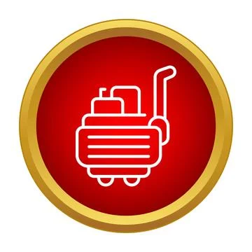Plate compactor machine icon for road construction tool Stock Illustration