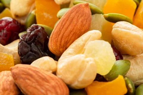 Plate, containing, nutritious, mixed nuts Stock Photos