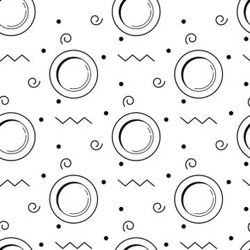 Plate cooking or kitchen seamless pattern. Stock Illustration