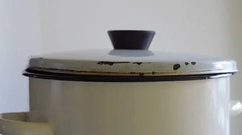 Plate Cover On the Pot Stock Footage 42564301