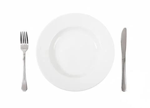 Plate with cutlery Stock Photos