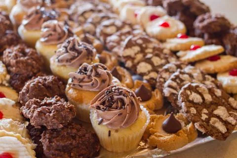Plate of Desserts Stock Photos