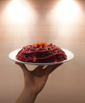 Plate with a dish Stock Photos