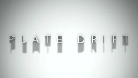 Plate Drift 3D title animation with shadows on a white background Stock Footage 296711403