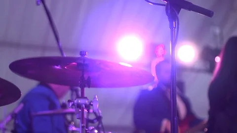 Plate for a drum set Stock Footage 76430658