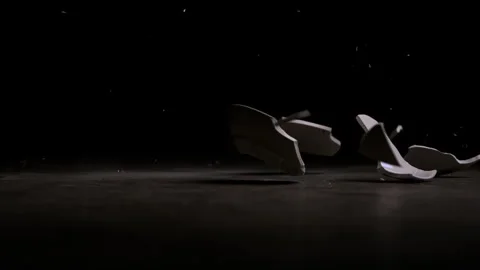 A Plate Falling and Breaking in Super Slow Motion Stock Footage 270408111