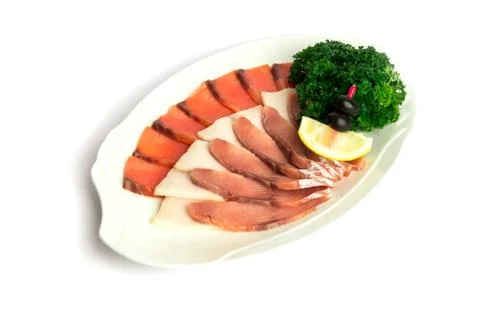 A plate of fish assorted Stock Photos