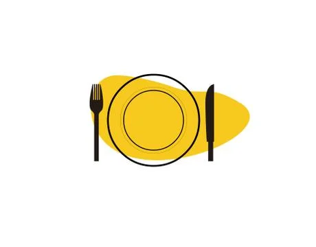 Plate Flat Icon on white background in vector illustration Stock Illustration