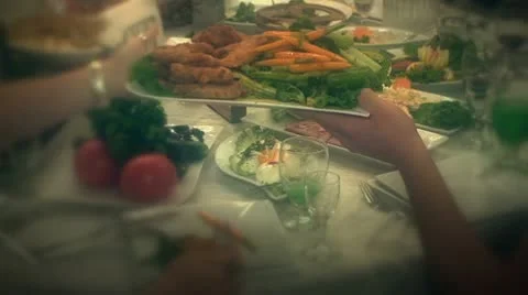 Plate of food 스톡 동영상 10746761