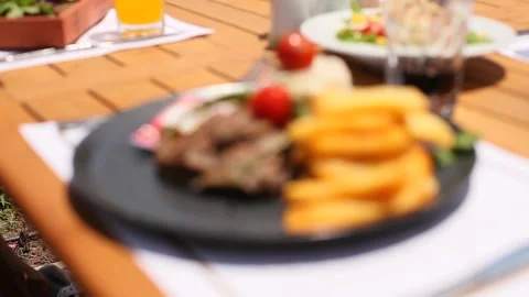 Plate of food Video stock 130432426