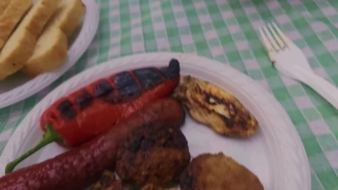 A plate food that includes. Stock Footage 284661141