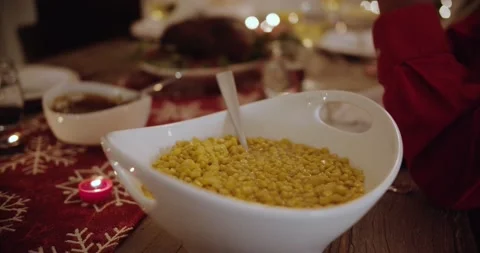 A plate of food on a table Video stock 155454985