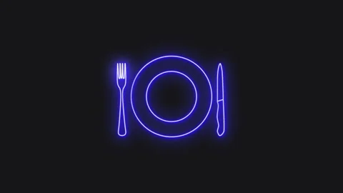 Plate, fork and knife Stock Footage 325224130