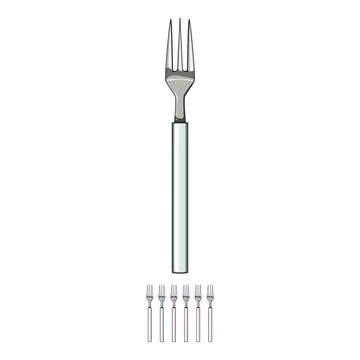 Plate fork cartoon vector graphic Stock Illustration