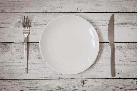 Plate fork knife Stock Photos