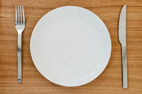 Plate fork knife Stock Photos