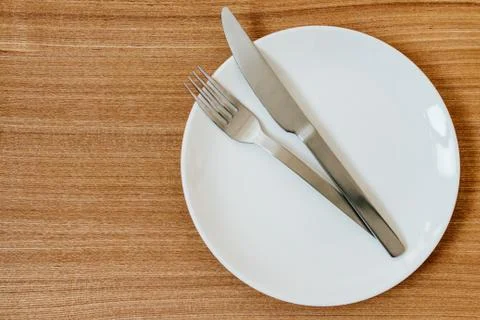 Plate fork knife Stock Photos