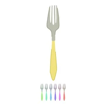 Plate fork vector cartoon graphic Stock Illustration