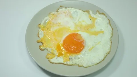 Plate With Fried Eggs. Vidéo 92027458