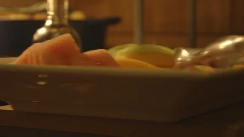 Plate of Fruit at a Buffet Stock Footage 115502333