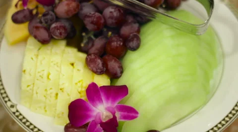 Plate of Fruit Stock Footage 53526671