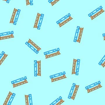 Plate girder bridge vector seamless pattern Illustrazione stock