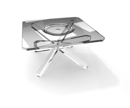 Plate on glass table Stock Illustration