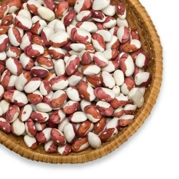 Plate with grains beans Stock Photos