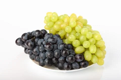A plate with grapes Stock Photos