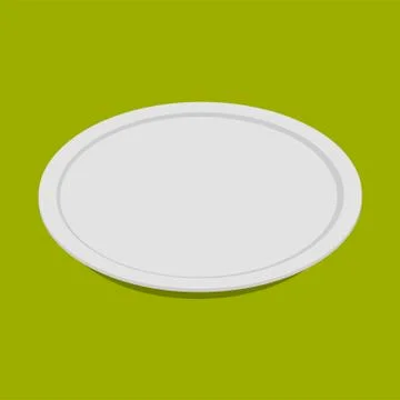 Plate on green background. Vector illustration. EPS 10. Иллюстрация